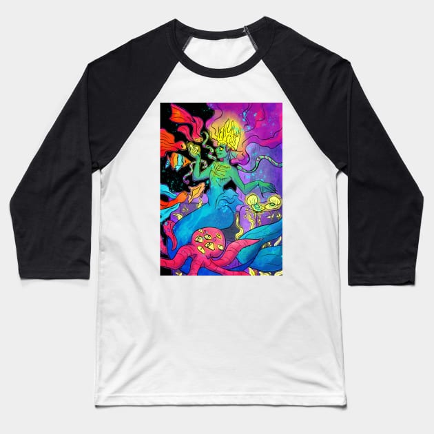 Under the Sea Baseball T-Shirt by nikodals